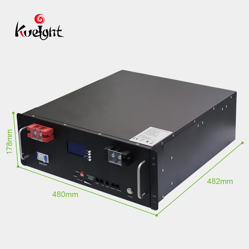 ηλιακή μπαταρία ενότητας 48v 100ah Lifepo4 μπαταριών λίθιου 4U 5U για το δωμάτιο στοιχείων δικτύων